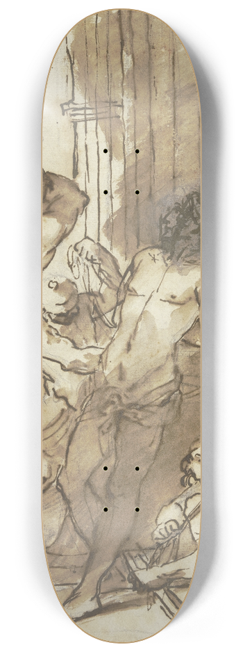 Marco Benefial - Flagellation of Christ 8.25 inch art skate deck