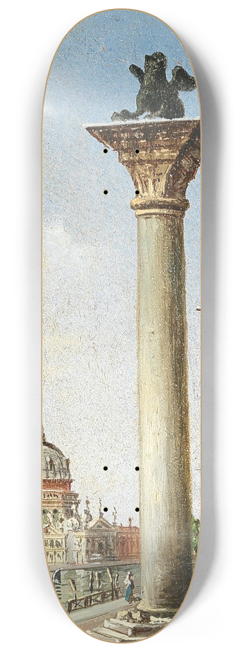Marco Grubas - Venice, a View of Santa Maria della Salute from St Marks Column 8.25 inch art skate deck