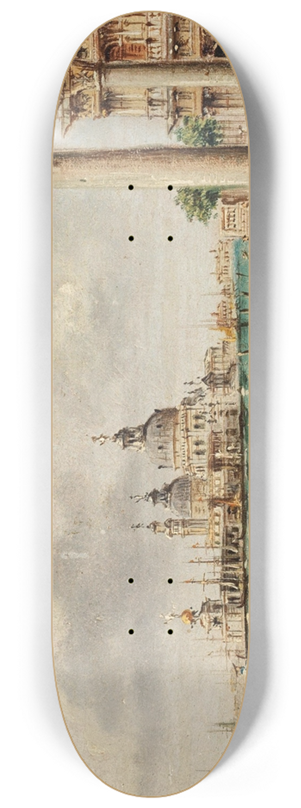 Marco Grubas - Venice, View of Santa Maria della Salute 8.25 inch art skate deck