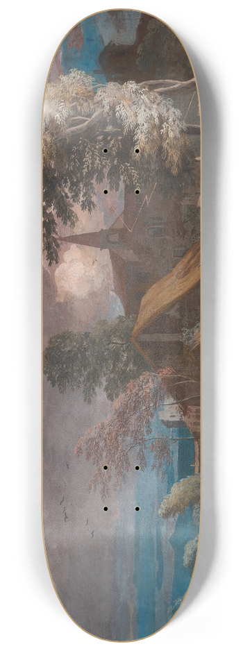Marco Ricci - A Stormy Landscape 8.25 inch art skate deck
