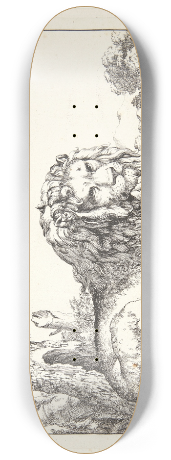 Marcus de Bye - Liggende lve, vendt mod hjre 8.25 inch art skate deck