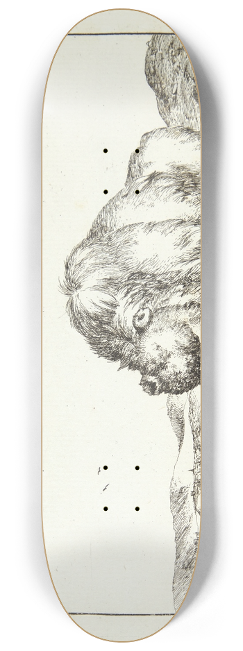 Marcus de Bye - Siddende bjrn, set forfra 8.25 inch art skate deck