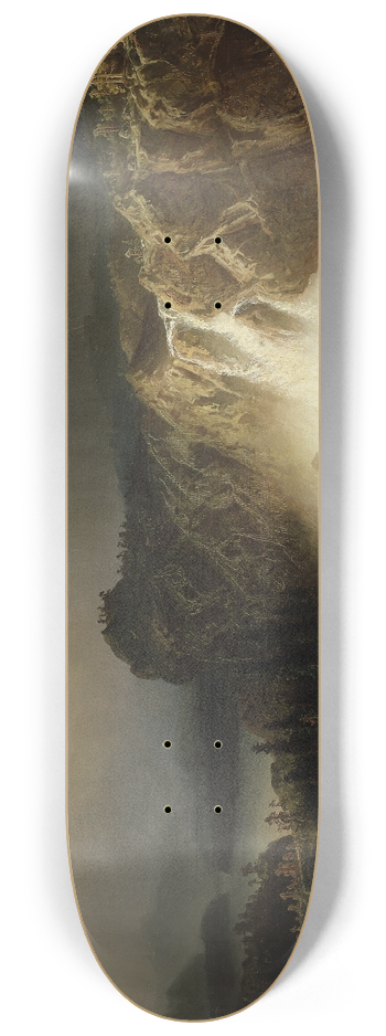 Marcus Larson - Rocky Landscape with Waterfall 8.25 inch art skate deck