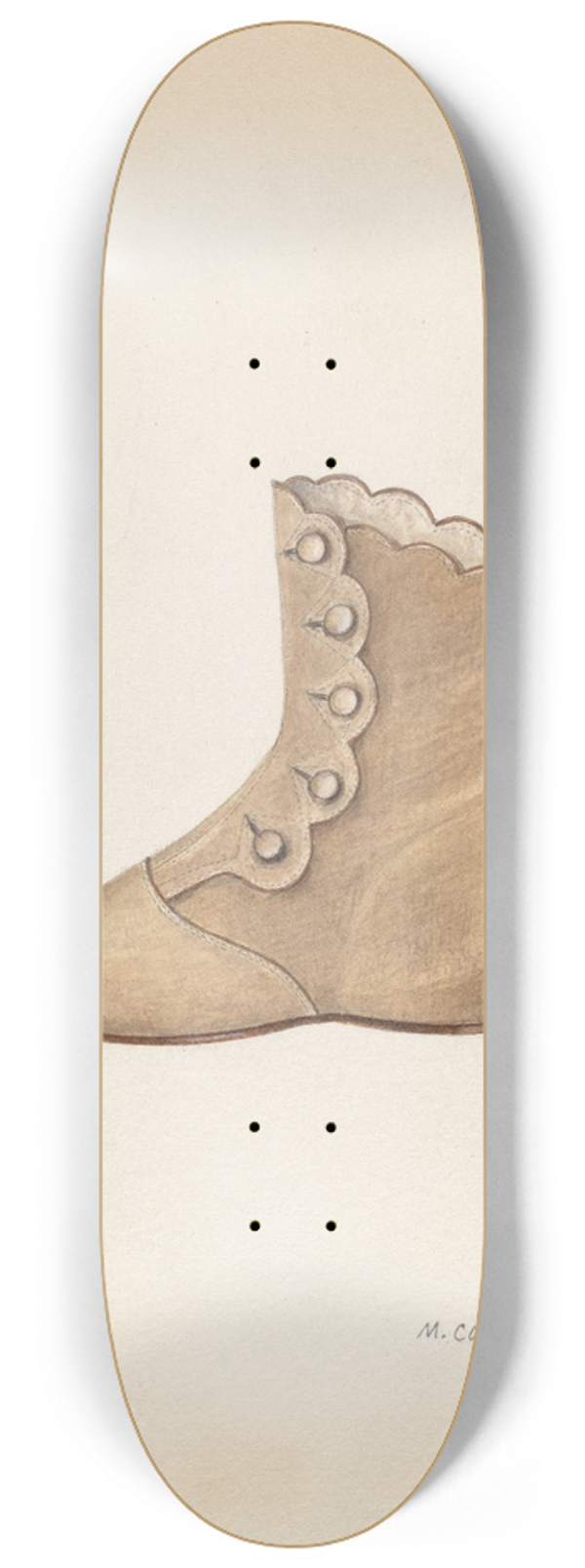 Margaret Concha - Baby Shoe 8.25 inch art skate deck