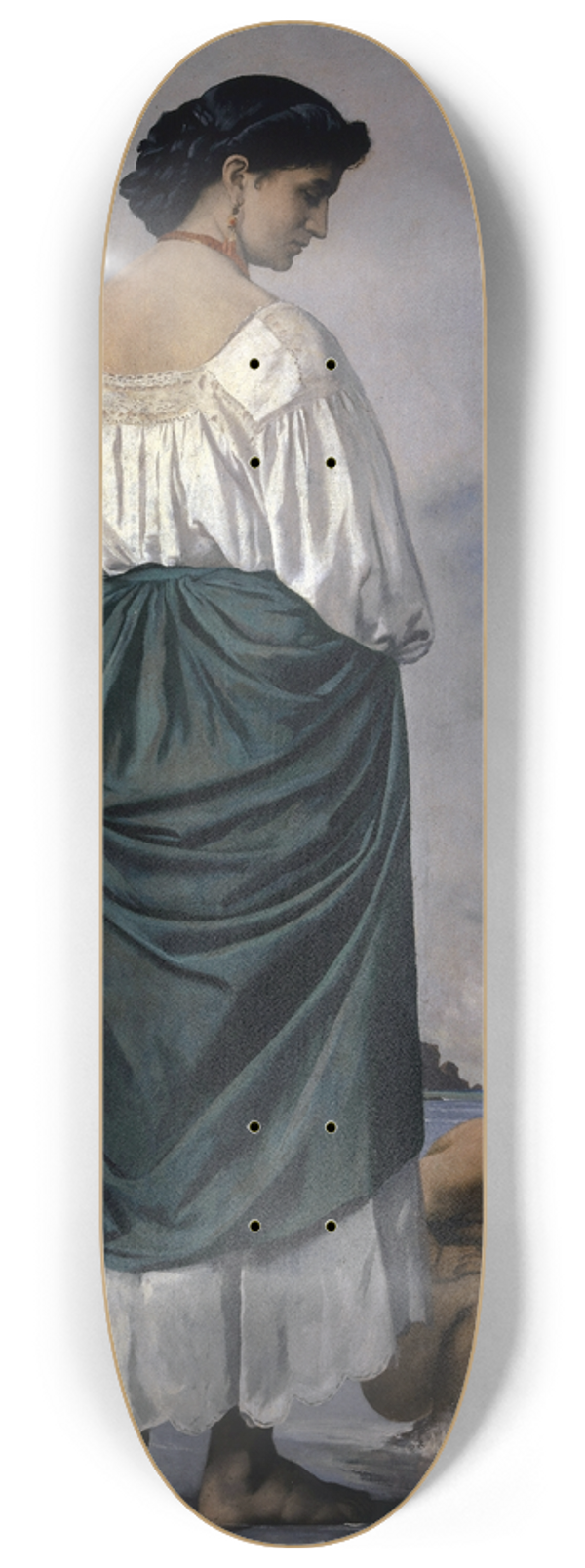 Anselm Feuerbach - At The Beach, Fisher Maiden In Antium 8.25 inch art skate deck