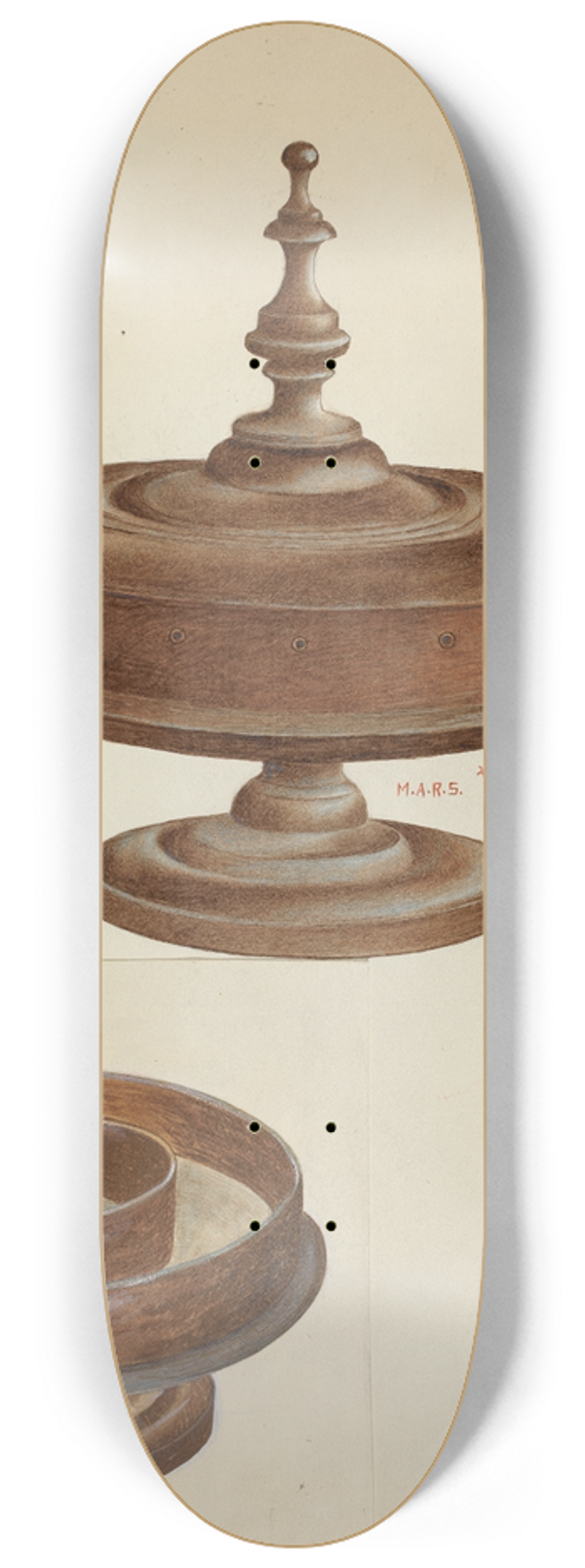 Margaret Stottlemeyer - Sewing Container 8.25 inch art skate deck