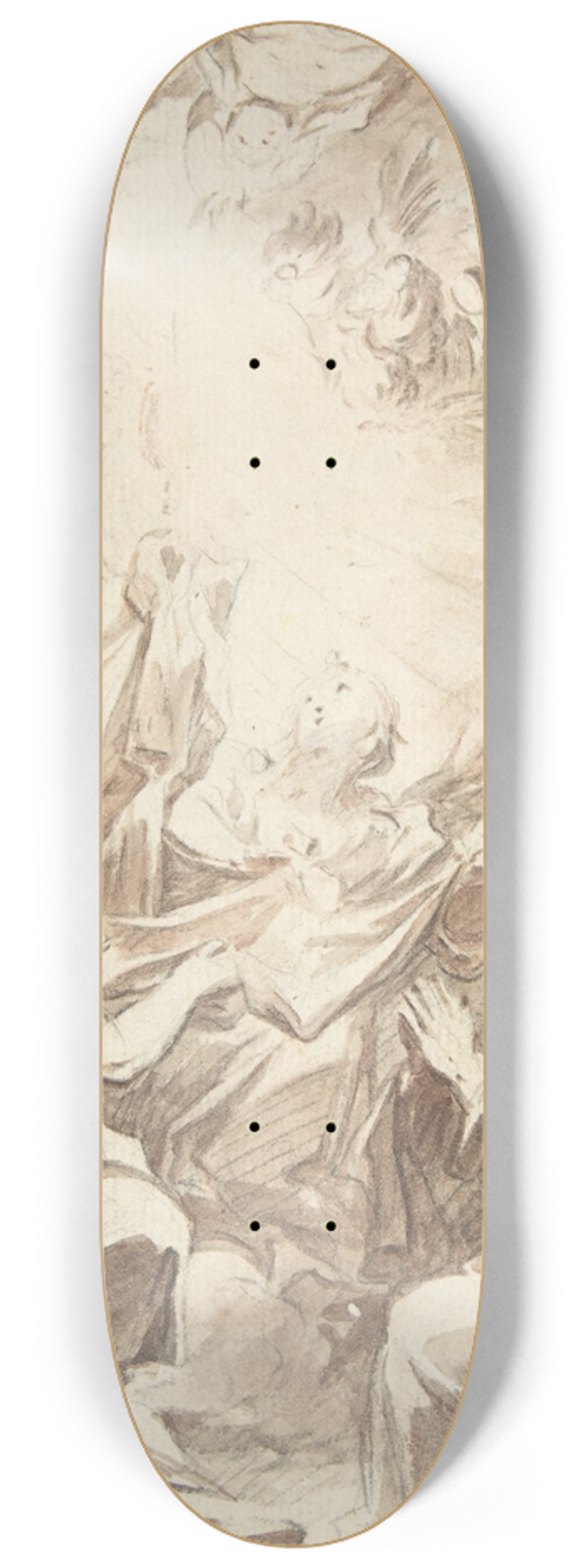 Mariano Salvador Maella - St. Paschal Baylon Adorning the Blessed Sacrament 8.25 inch art skate deck