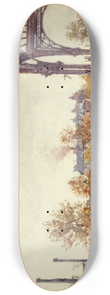 Marie-Dsir Bourgoin - Les travaux du March du Temple 8.25 inch art skate deck