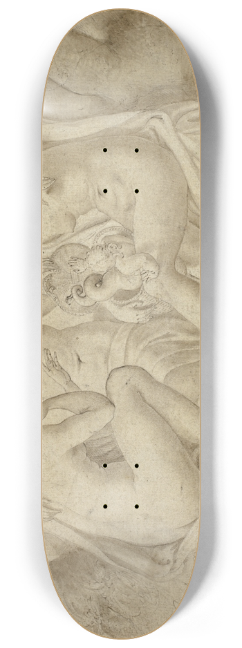 Anthonie van Blocklandt - Cecrops Daughters Uncover Erichthonius 8.25 inch art skate deck
