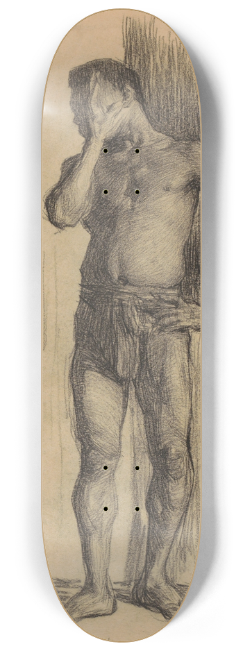 Marius Bauer - Staande naakte man 8.25 inch art skate deck