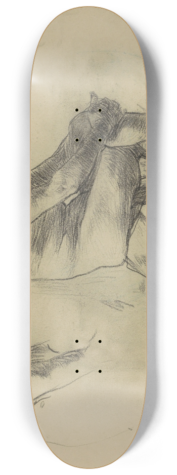 Marius Bauer - Zittende naakte man 2 8.25 inch art skate deck