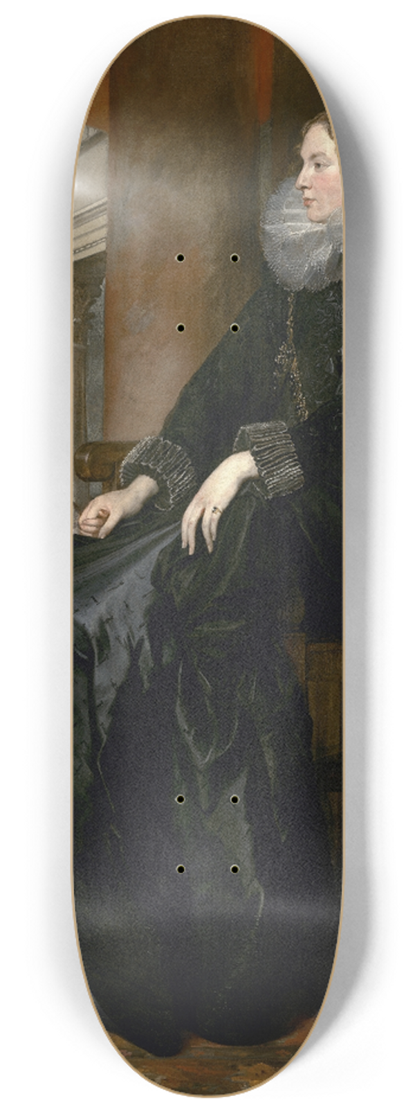 Anthony van Dyck - A Genoese Noblewoman and Her Son 8.25 inch art skate deck