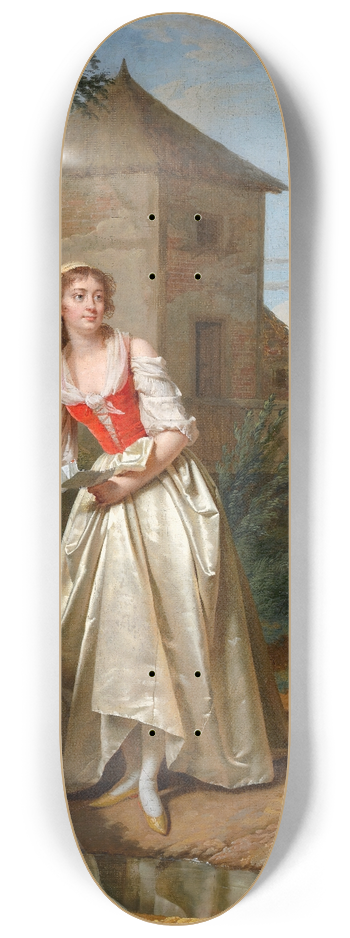 Martin Drlling - Young Woman In An English Garden 8.25 inch art skate deck