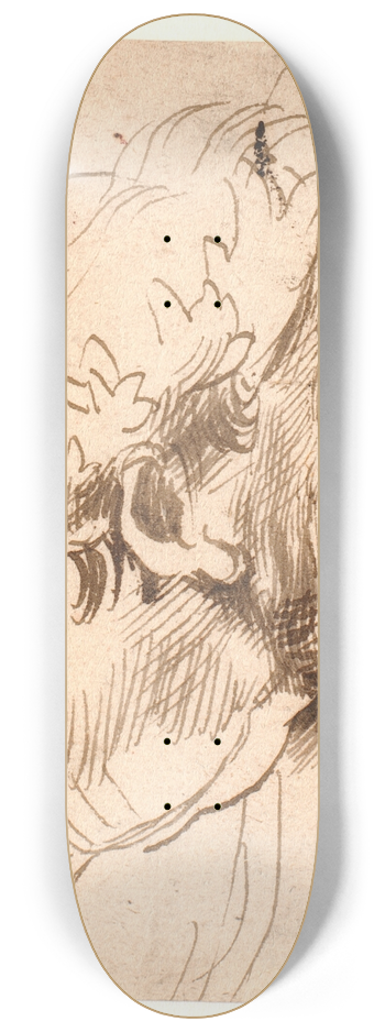 Anthony van Dyck - Head of a man 8.25 inch art skate deck