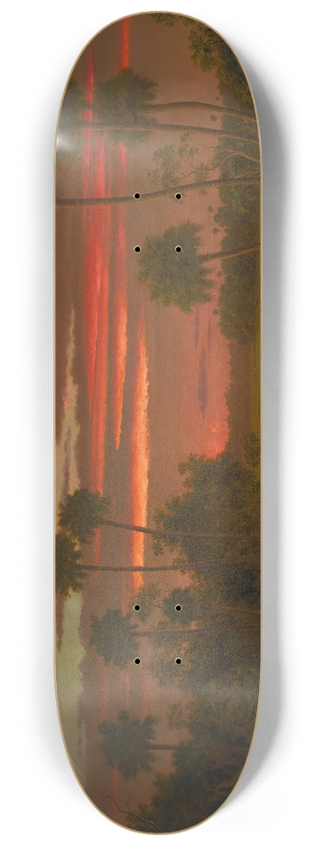 Martin Johnson Heade - The Great Florida Sunset 8.25 inch art skate deck