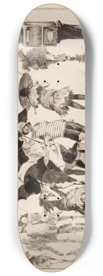 Martin Lewis - Wet Saturday 8.25 inch art skate deck