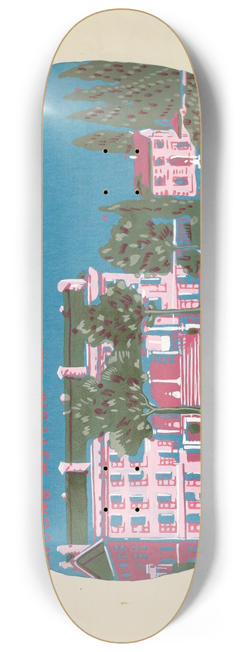 Martin Partyka - Bandbox Design (Deaf and Dumb Asylum) 8.25 inch art skate deck