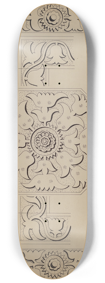 Martin Partyka - Connecticut-type Hadley Chest-Detail of Central Panel 8.25 inch art skate deck