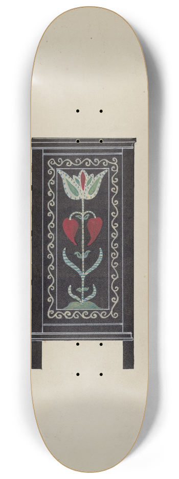 Martin Partyka - Side View of Guilford Painted Chest 8.25 inch art skate deck