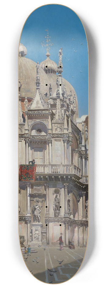 Martin Rico y Ortega - Courtyard of the Palace of the Dux of Venice 8.25 inch art skate deck