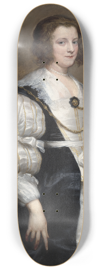 Anthony van Dyck - Lady with a Fan 8.25 inch art skate deck