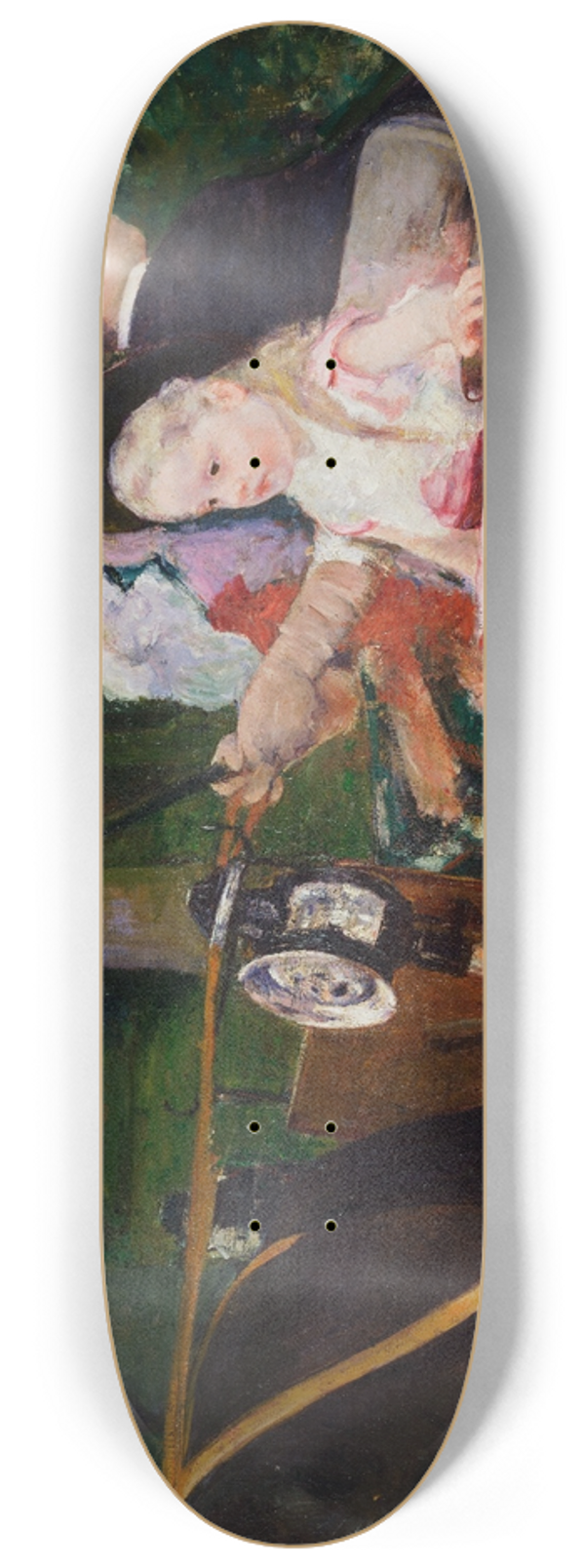 Mary Cassatt - A Woman and a Girl Driving 8.25 inch art skate deck