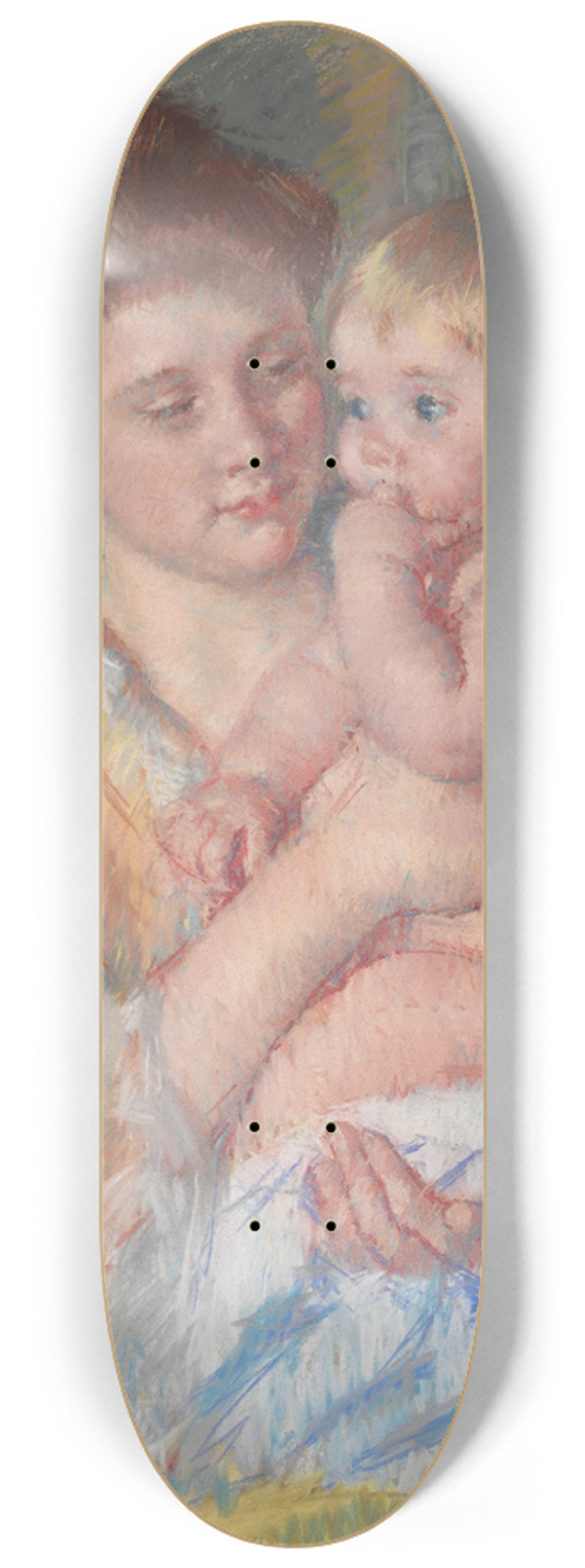 Mary Cassatt - Baby John with Forefinger in HisMouth 8.25 inch art skate deck