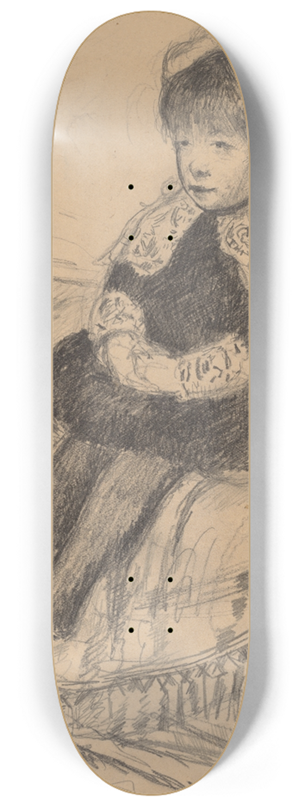 Mary Cassatt - Child Seated on a Sofa 8.25 inch art skate deck