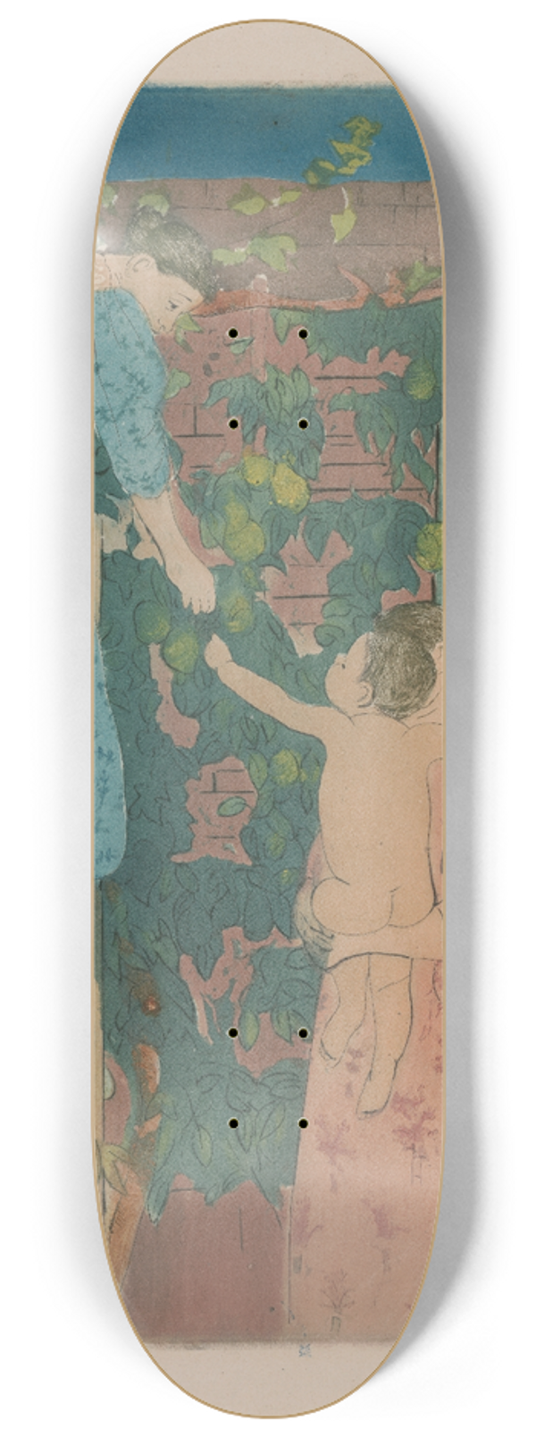 Mary Cassatt - Gathering fruit 8.25 inch art skate deck