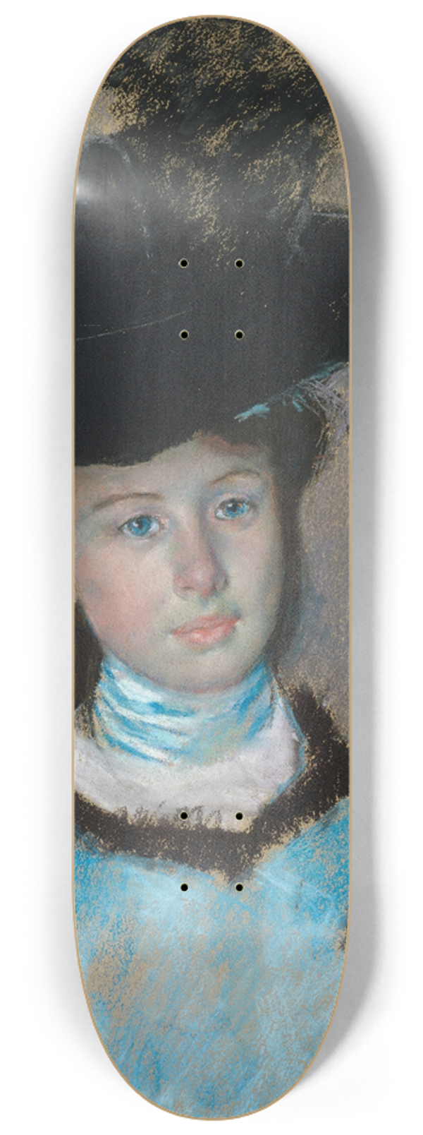 Mary Cassatt - The Black Hat 8.25 inch art skate deck