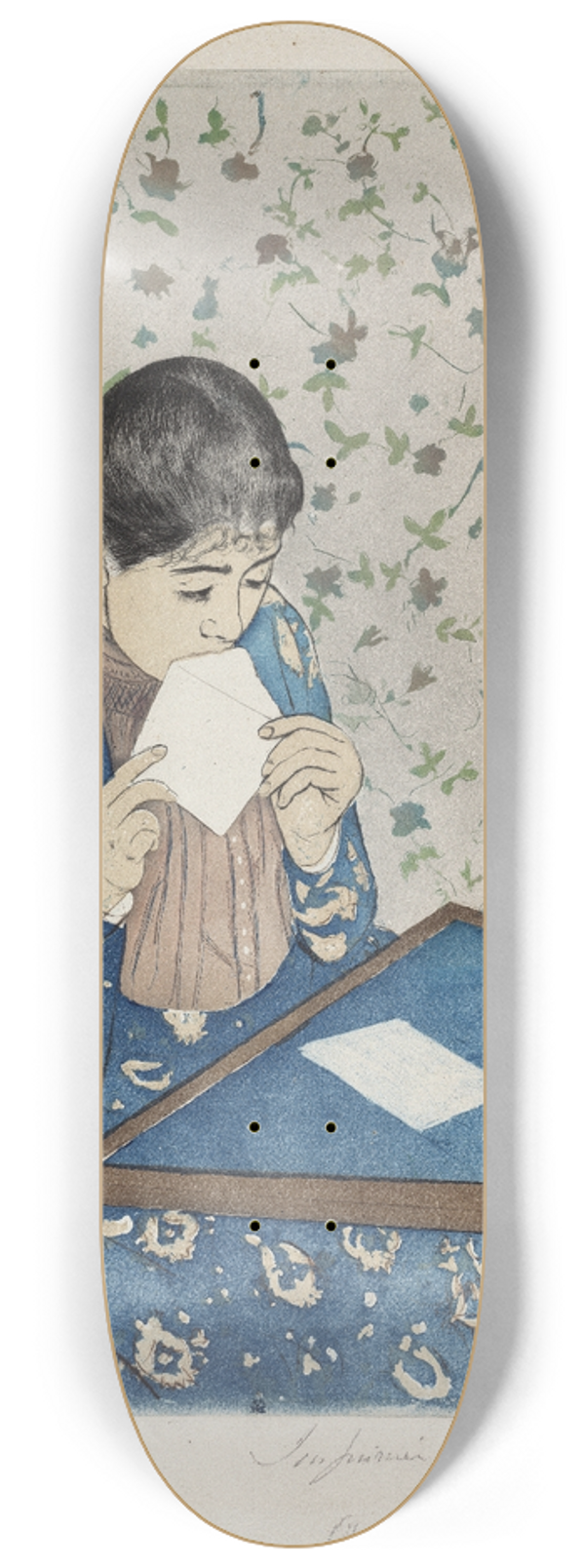 Mary Cassatt - The Letter 8.25 inch art skate deck