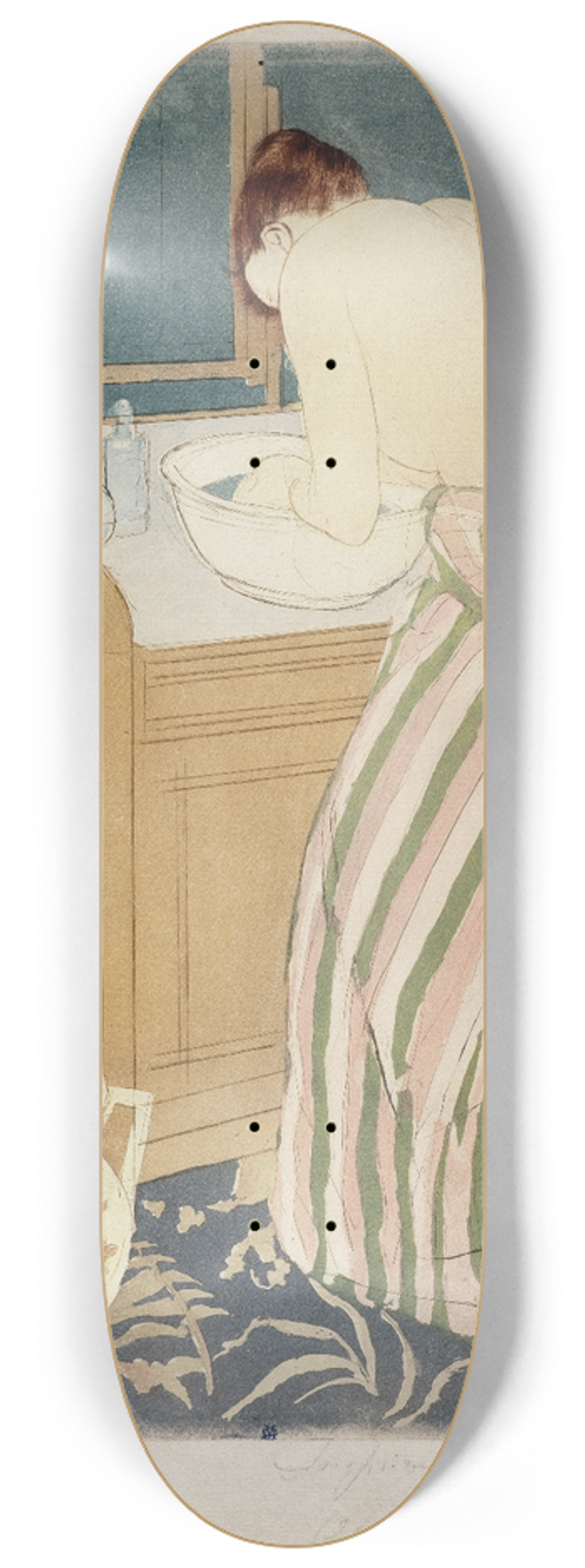 Mary Cassatt - Woman Bathing 8.25 inch art skate deck