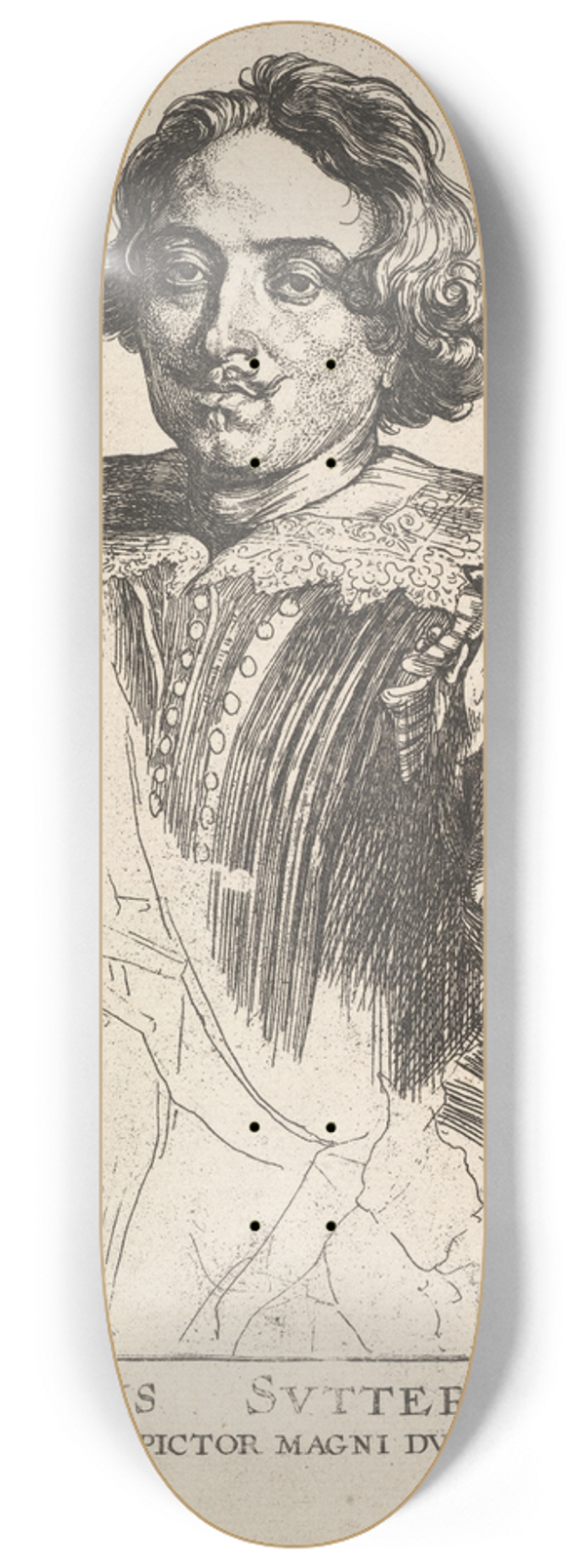 Anthony van Dyck - Portrait of Justus Suttermans 8.25 inch art skate deck