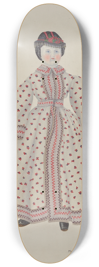 Mary D. Porter - Doll with China Head 8.25 inch art skate deck