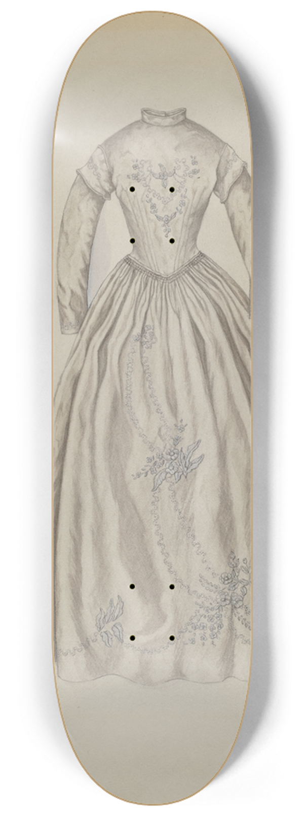 Mary E. Humes - Wedding Dress 8.25 inch art skate deck