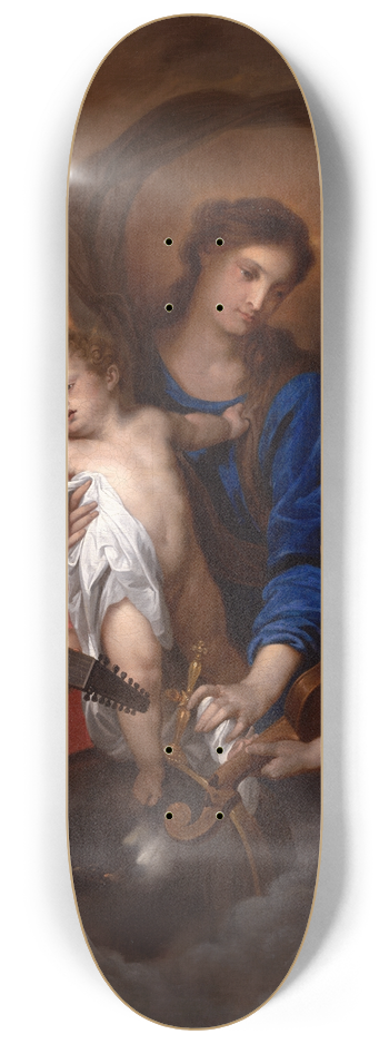 Anthony van Dyck - Virgin and Child with Music-MakingAngels 8.25 inch art skate deck