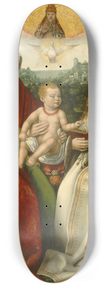 Master of Frankfurt - Saint Anne with the Virgin and the Christ Child 8.25 inch art skate deck