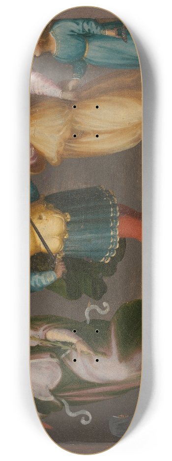 Master of Serumido - Archangels Gabriel, Michael, and Raphael with Tobias and a FemaleDonor 8.25 inch art skate deck