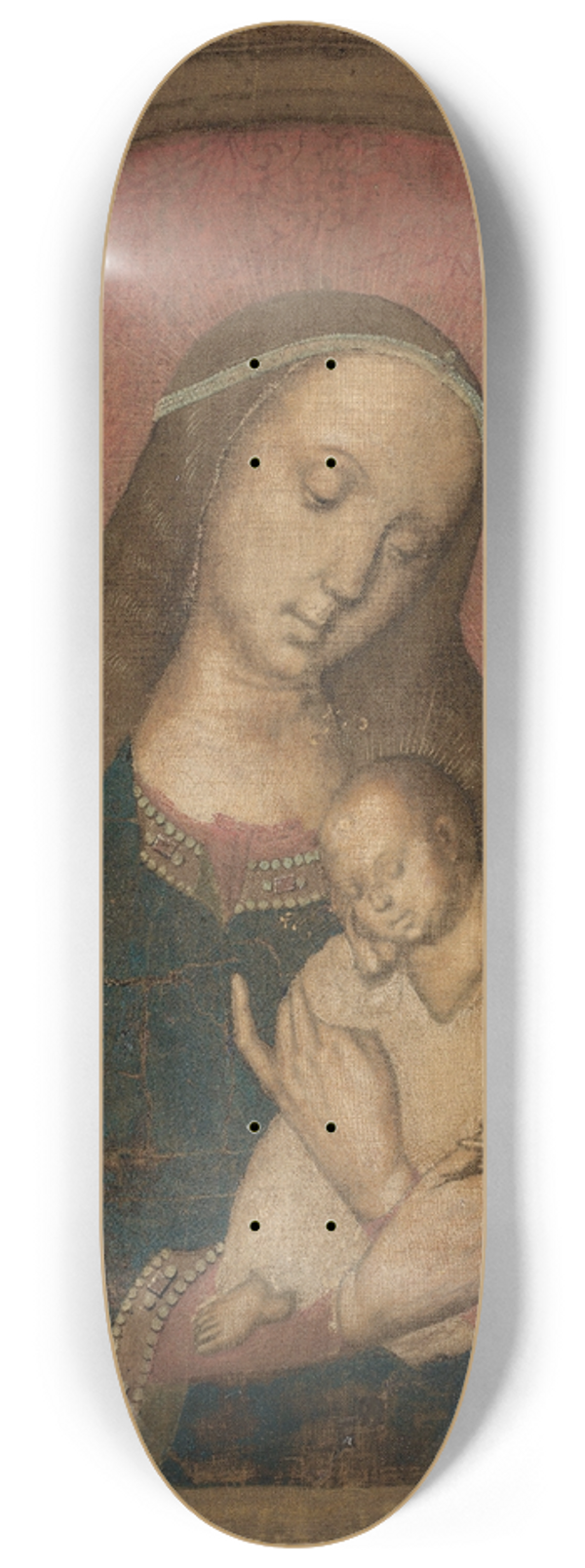 Master of the Dijon Madonna - The Virgin and Child 8.25 inch art skate deck