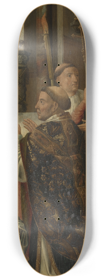 Master of the Morrison Triptych - The Mass of St Gregory 8.25 inch art skate deck