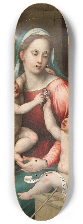 Master of Volterra - The Madonna and Child with Saint Elizabeth and the Infant Saint John the Baptist 8.25 inch art skate deck