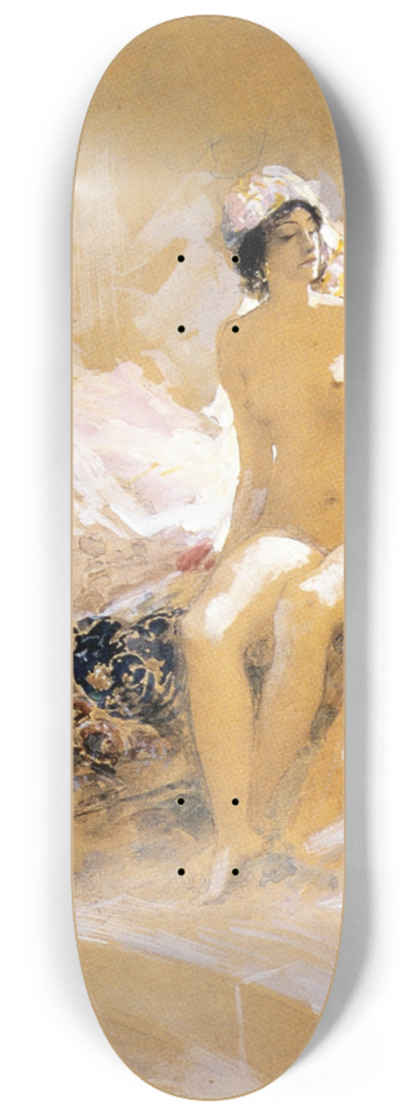Antoine Calbet - Odalisque assise devant une piscine 8.25 inch art skate deck
