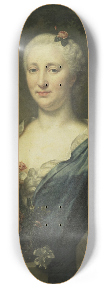 Mattheus Verheyden - Portrait of Agnes Margaretha Albinus, Wife of Coenraad van Heemskerck 8.25 inch art skate deck