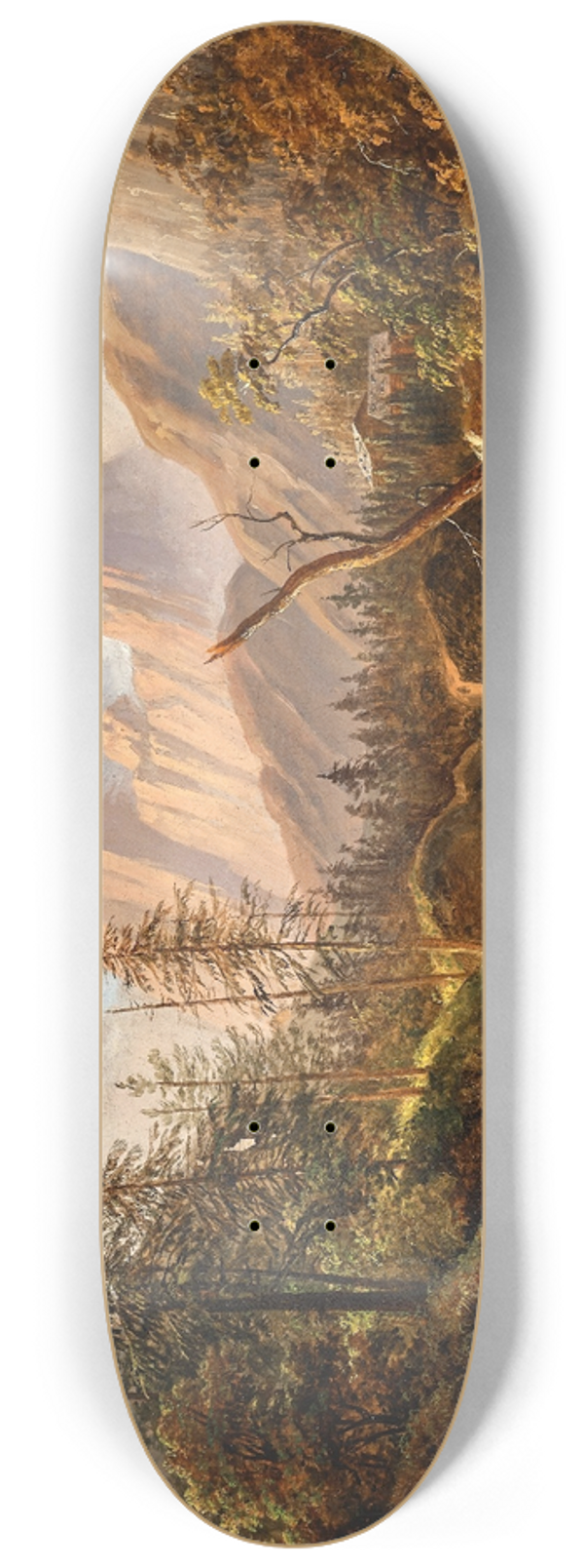 Matthias Rudolf Toma - A painter by a mountain stream 8.25 inch art skate deck