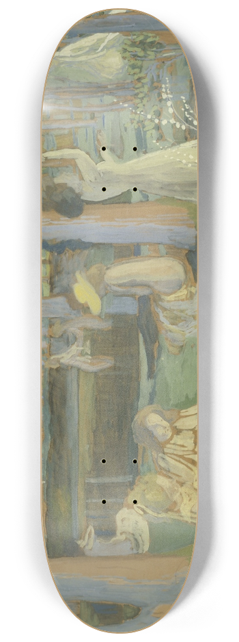 Maurice Denis - Esquisse pour le Jeu de volant ; Le bois sacr 8.25 inch art skate deck