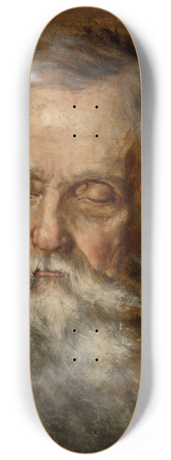 Maurycy Gottlieb - Portrait of a bearded old man 8.25 inch art skate deck