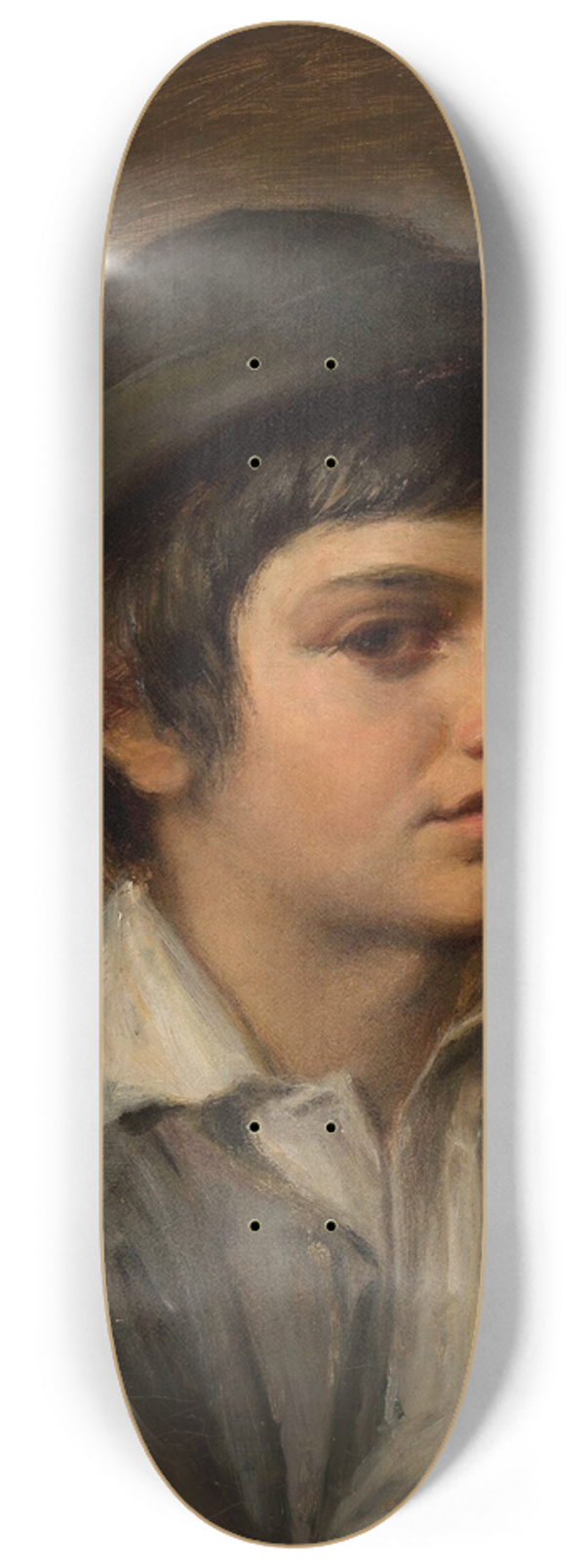 Maurycy Gottlieb - Portrait of a boy in a hat 8.25 inch art skate deck