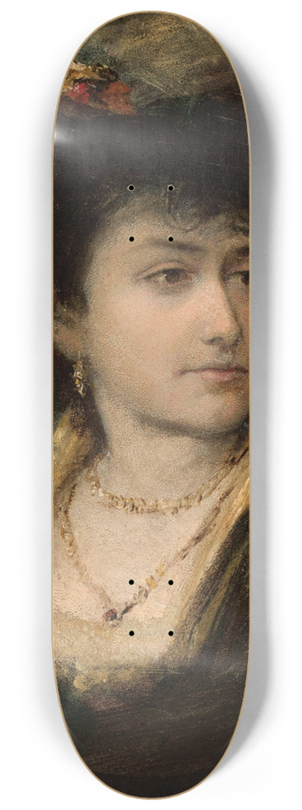 Maurycy Gottlieb - Portrait of Anna, artists sister 8.25 inch art skate deck