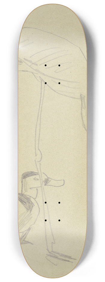 Max Beckmann - A flamingo and a duck 8.25 inch art skate deck