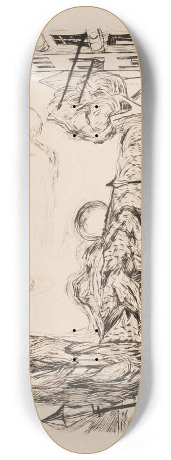 Max Beckmann - Gesichter Pl.18 8.25 inch art skate deck